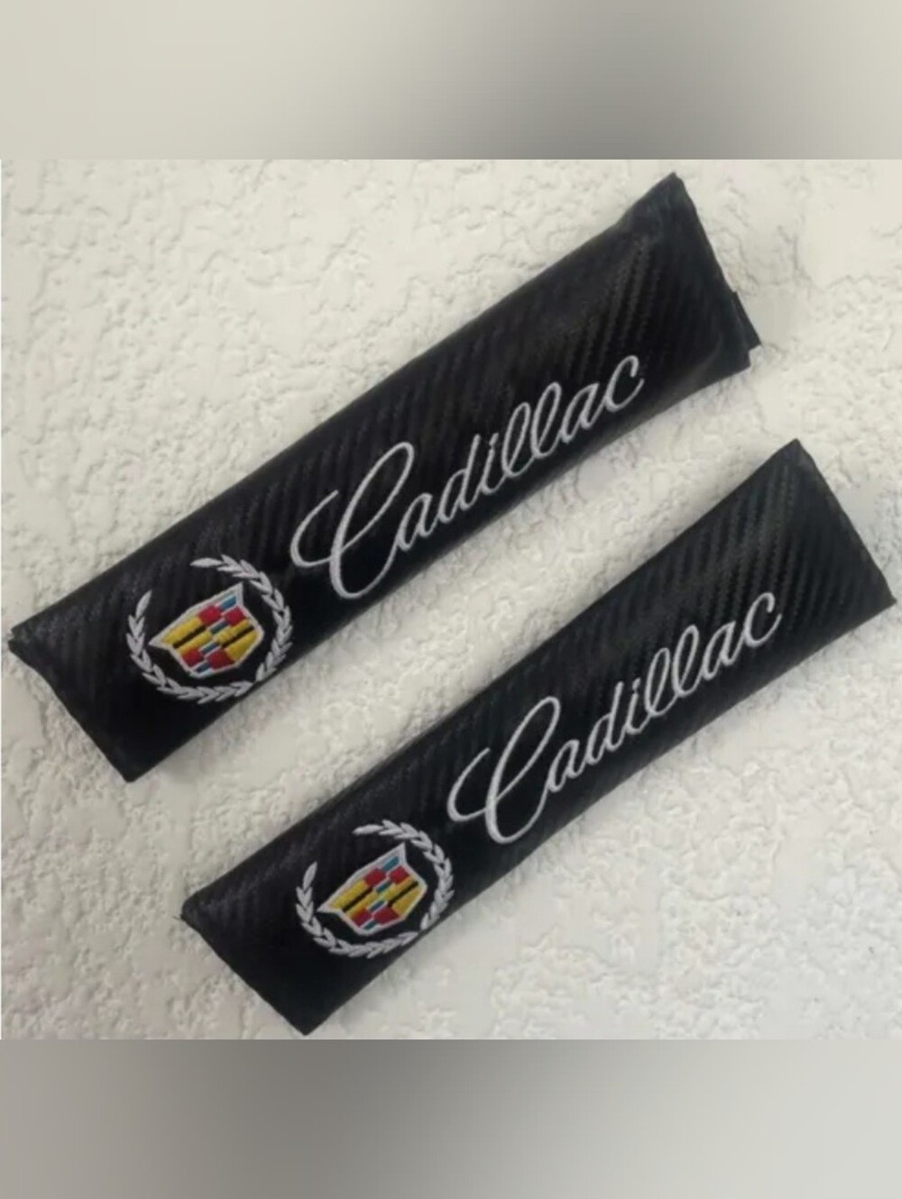 2 Cadillac seat belt pads velcro closure 2 Choices